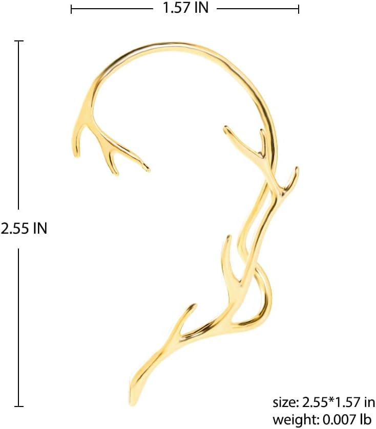 Vercret Gold Cuff Earrings for Women Cartilage Ear Cuff CZ Adjustable Ear Clip Wrap Around Earring No Piercing - Image 1